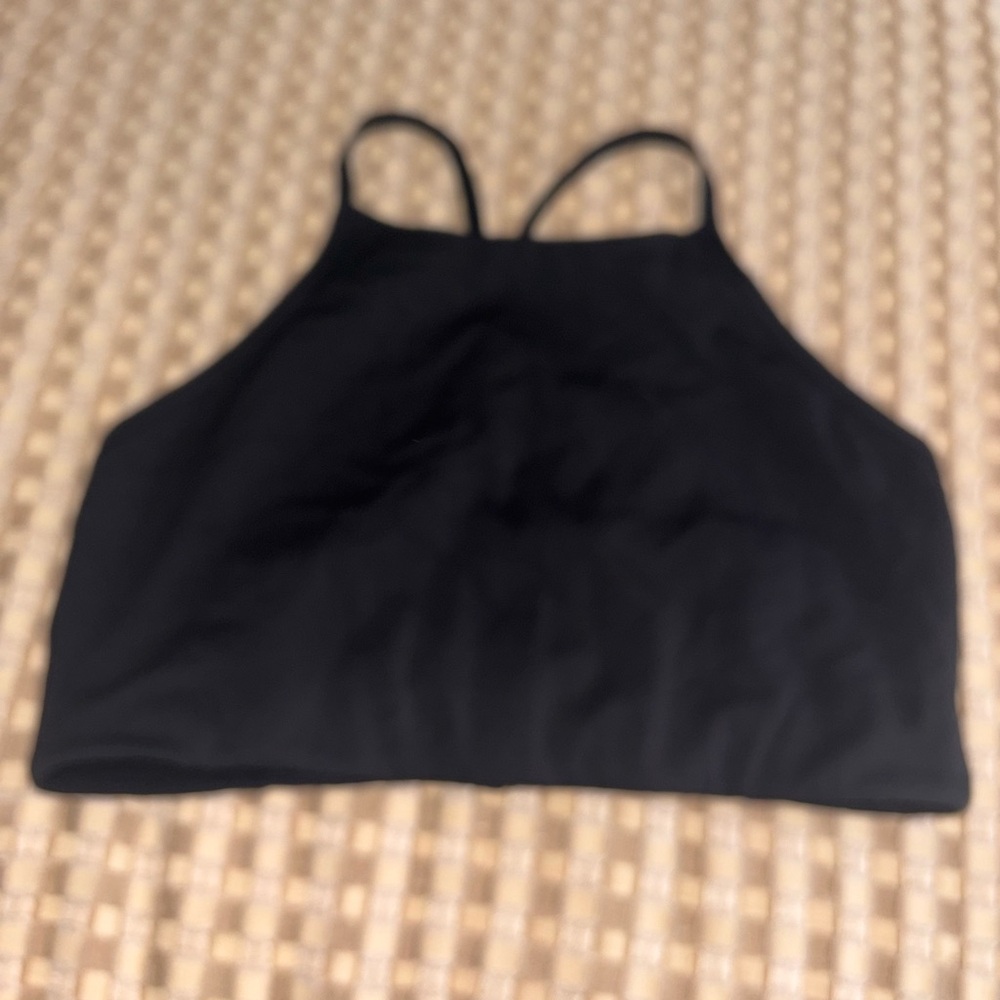Black Strappy Crop Top